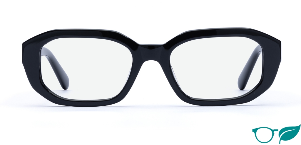 Ness Black glasses front