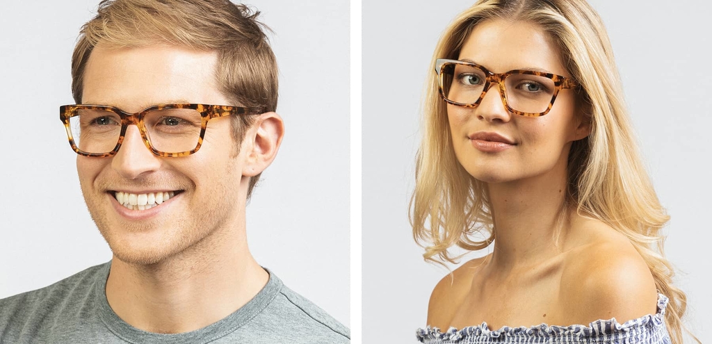 Munro bold thick acetate rim golden mist