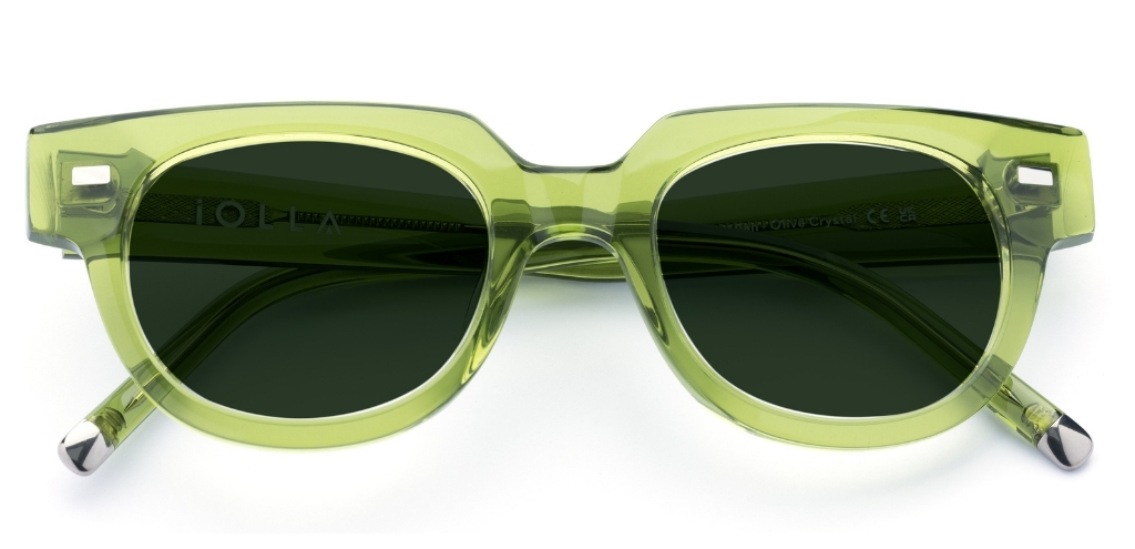 Allan in Olive_Crystal with Green Lenses