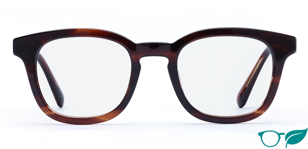 Bute Rosewood Stripe Glasses front