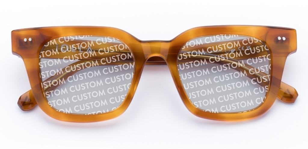 Clyde in Amber – Modern Square Sunglasses | IOLLA