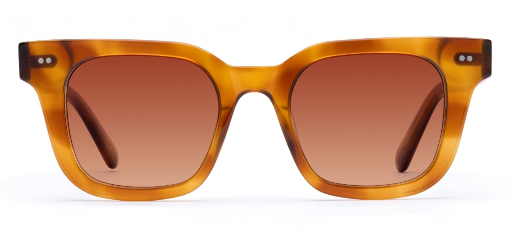 Clyde in Amber – Modern Square Sunglasses | IOLLA