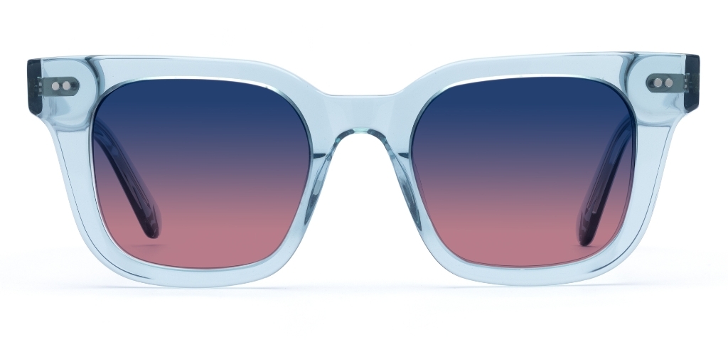 Clyde in Teal Crystal – Statement Square Sunglasses | IOLLA