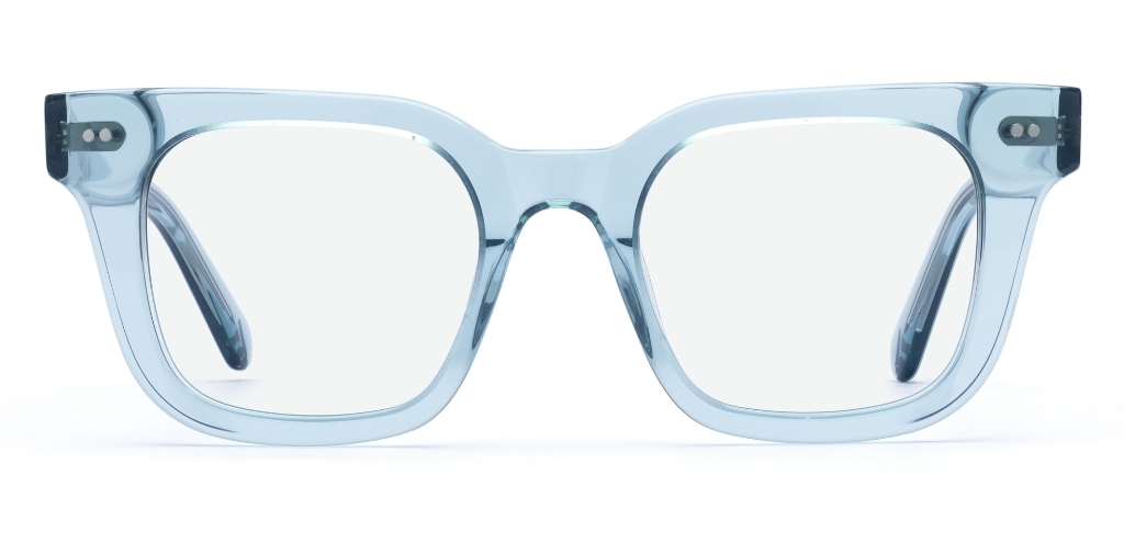 Clyde Teal Crystal glasses front