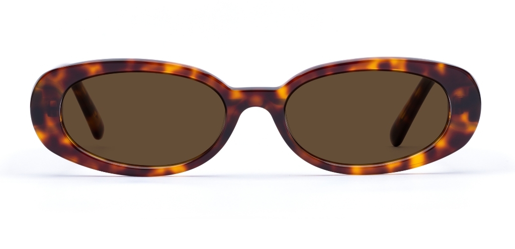 Cooper in Medium Havana – Retro Oval Sunglasses | IOLLA