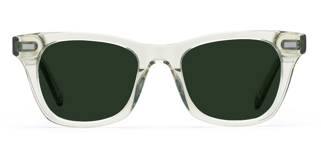 Duncan in Moss Green Crystal – Bold Square Sunglasses | IOLLA