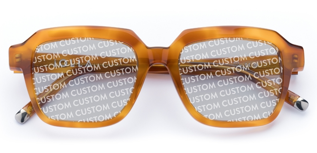 Elliot in Amber – Custom Oversized Statement Sunglasses | IOLLA
