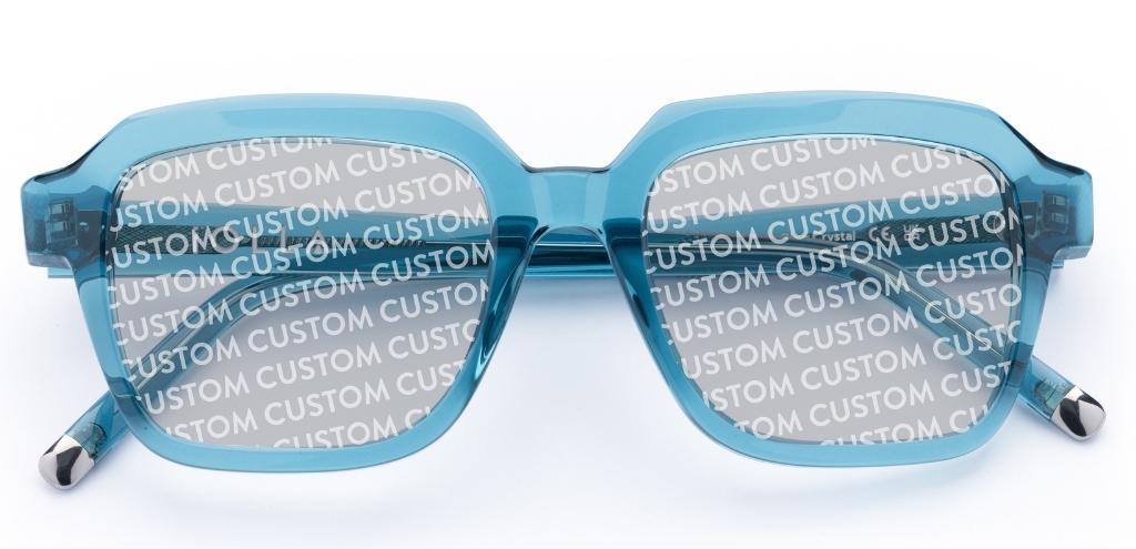 Elliot in Azure Blue Crystal – Bold Oversized Sunglasses | IOLLA