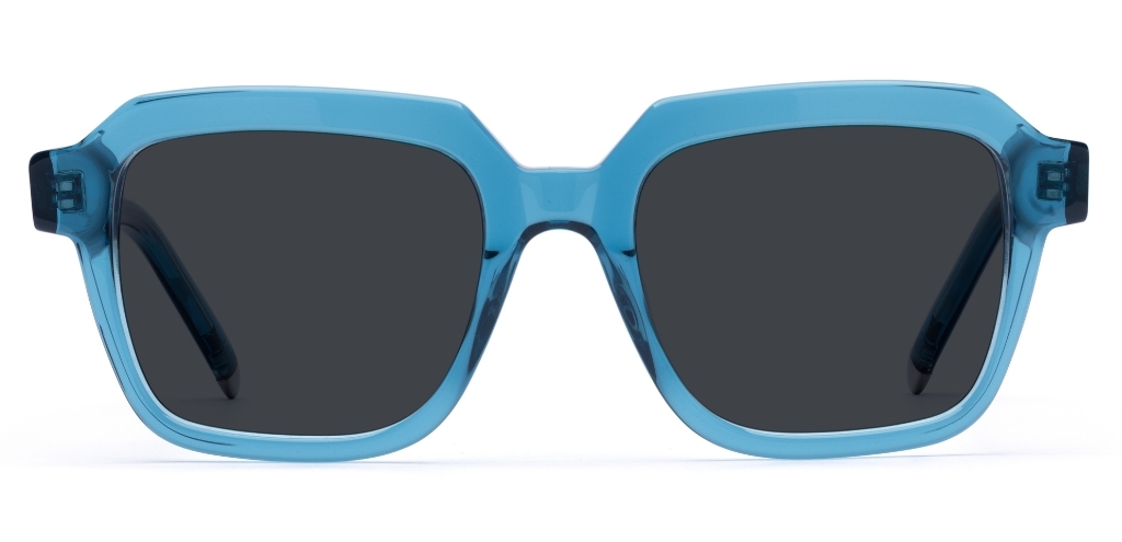Elliot in Azure Blue Crystal – Bold Oversized Sunglasses | IOLLA