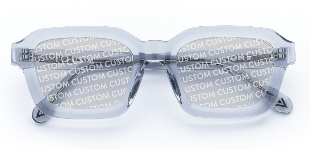 Finlay in Light Grey Crystal – Modern Square Sunglasses | IOLLA