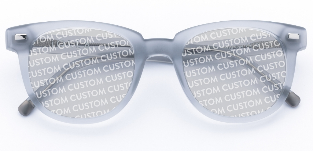 Hoy in Frosted Grey – Statement Round Sunglasses | IOLLA