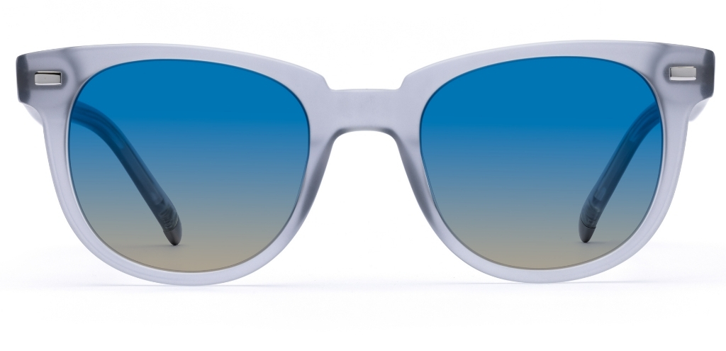 Hoy in Frosted Grey – Statement Round Sunglasses | IOLLA