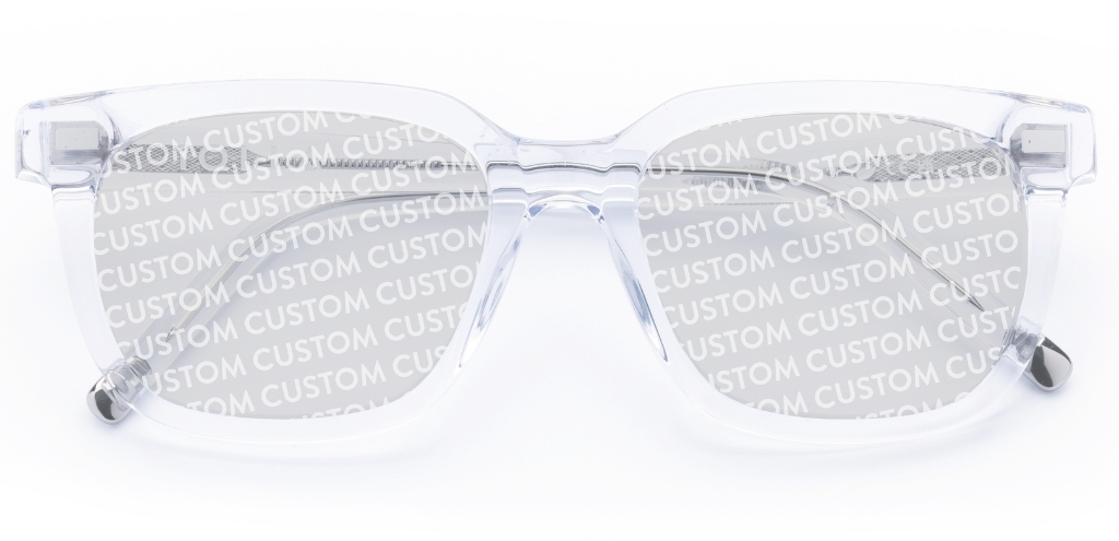 Inglis in Clear Crystal – Bold Square Sunglasses | IOLLA