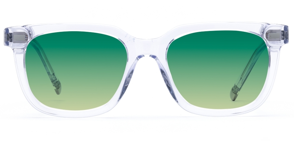 Inglis in Clear Crystal – Bold Square Sunglasses | IOLLA