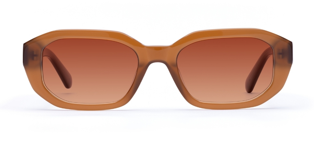 Ness in Chocolate – Sharp Geometric Sunglasses | IOLLA