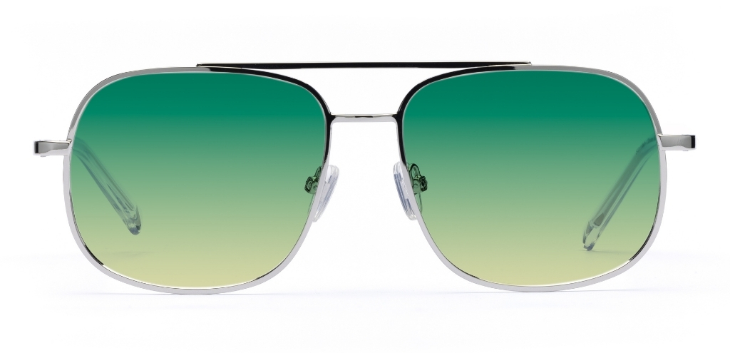 Sinclair in Chrome Silver – Sleek Oversized Aviator | IOLLA