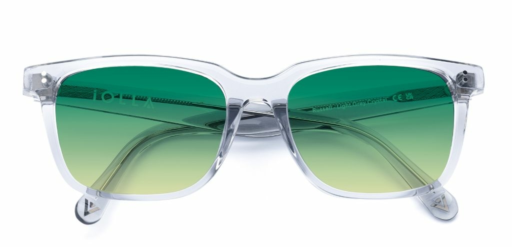 Russell Light Grey Crystal – Vintage-Inspired Sunglasses | IOLLA