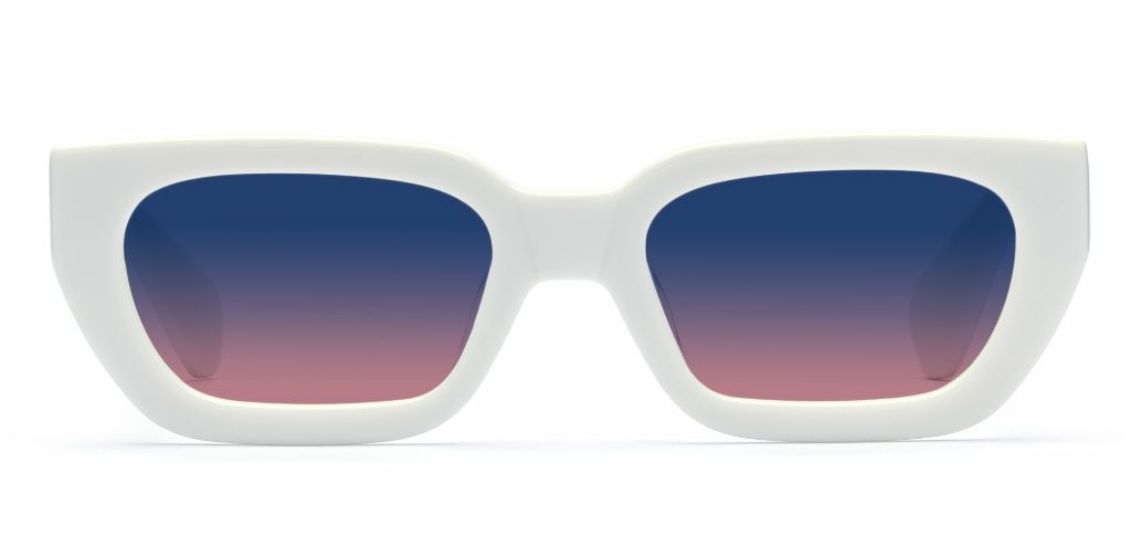 Shaw in White – Standout Geometric Sunglasses | IOLLA