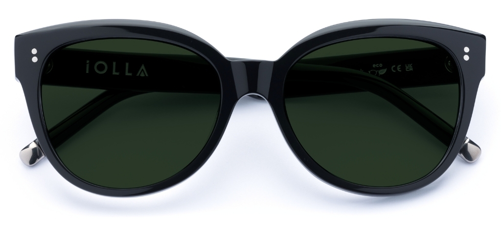Swinton in Black – Oversized Cat-Eye Sunglasses | IOLLA