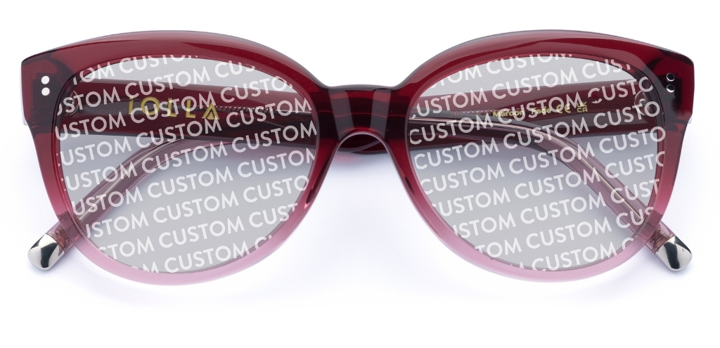 Swinton in Maroon Fade – Bold Statement Cat-Eye | IOLLA