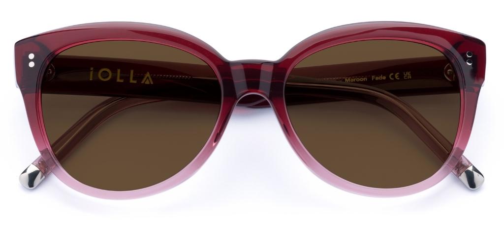 Swinton in Maroon Fade – Bold Statement Cat-Eye | IOLLA