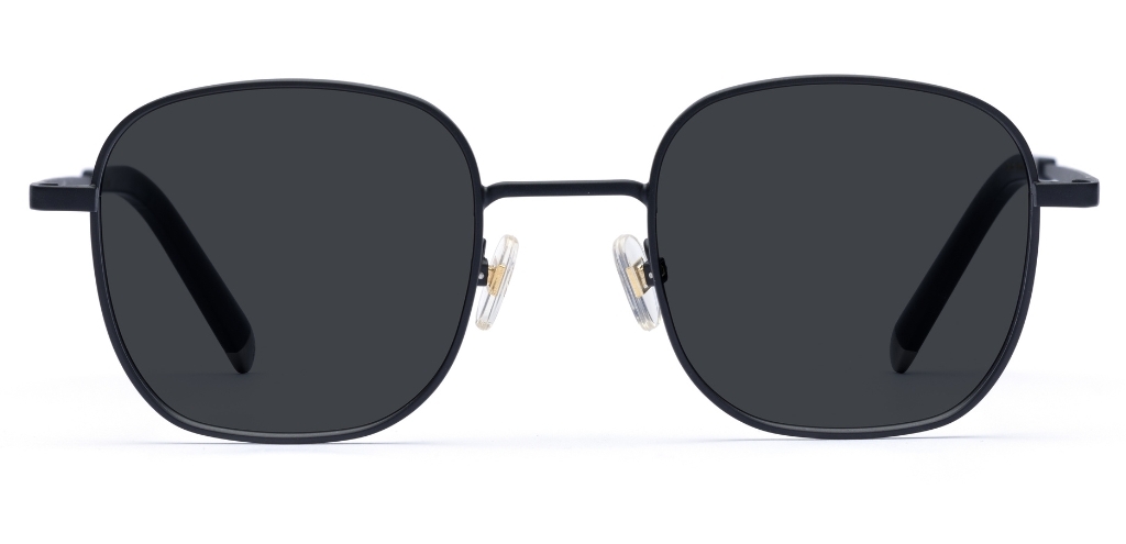 Taylor in Matte Black – Minimalist Square Sunglasses | IOLLA