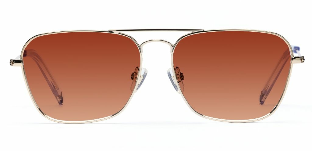 Walker in Chrome Gold – Slim Aviator Sunglasses | IOLLA