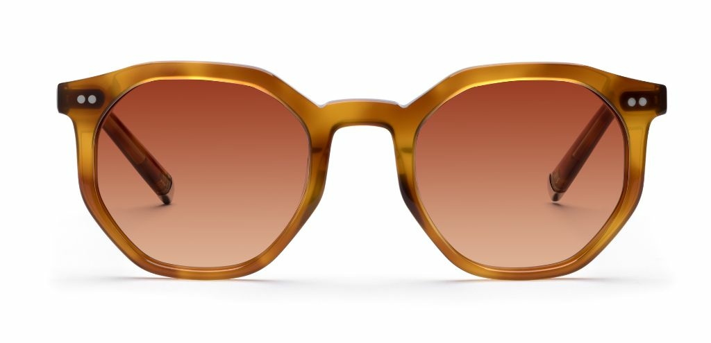 Williams in Amber – Octagonal Statement Sunglasses | IOLLA