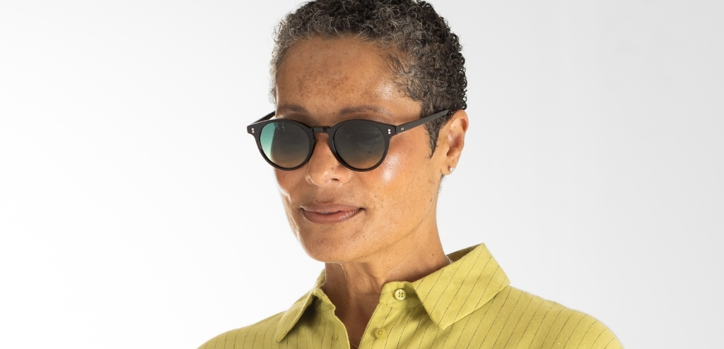 Bell Black sunglasses worn by model