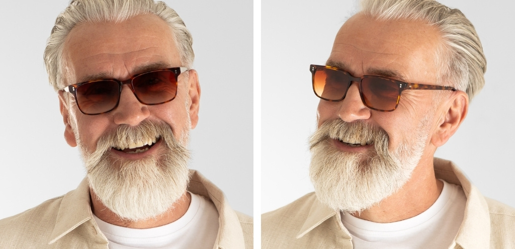 Model wearing IOLLA Burns Medium Havana Sunglasses