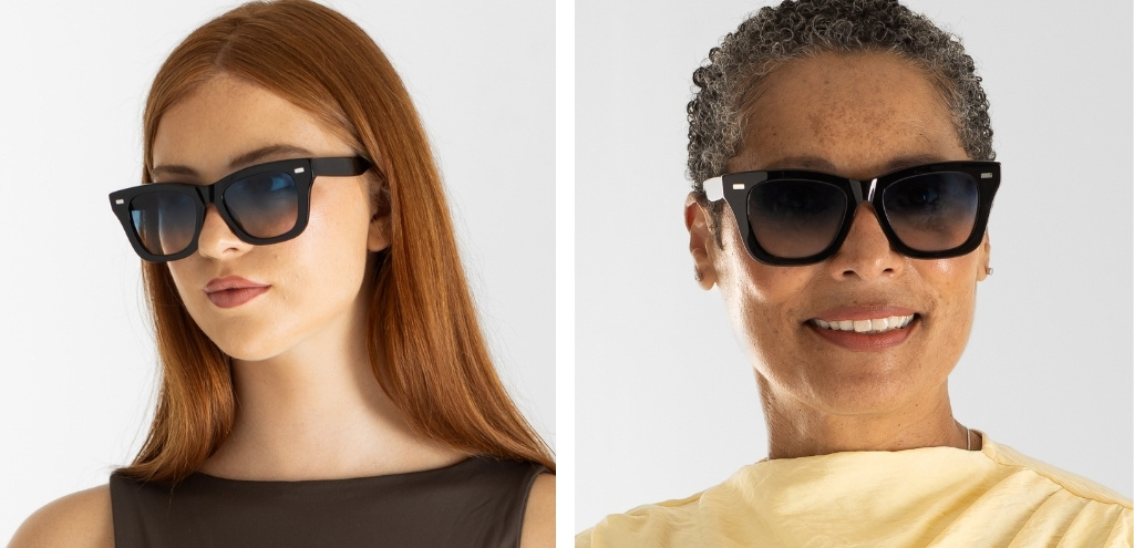 Forbes Black Sunglasses on models
