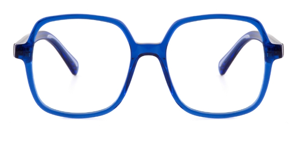 Blue Square IOLLA glasses front facing on white background