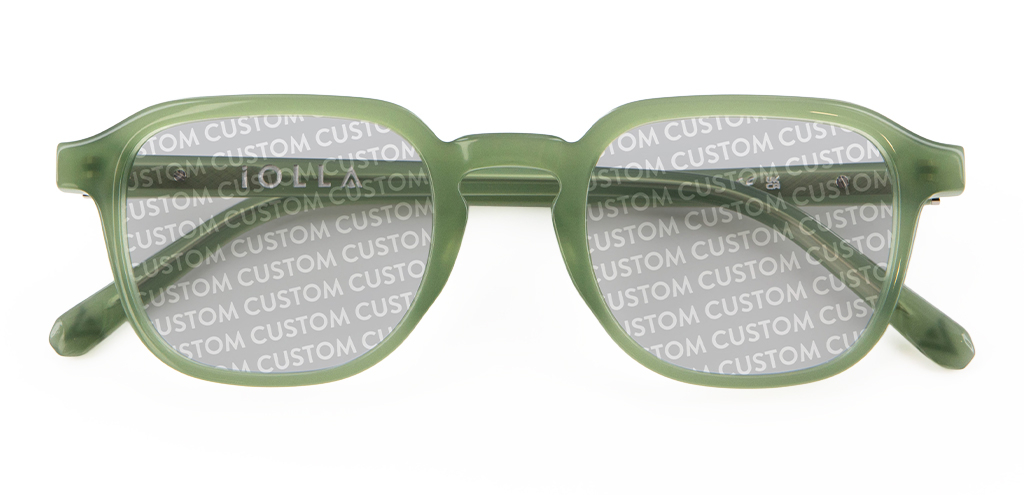 IOLLA Boyd Khaki Green Sunglasses with Custom Tints