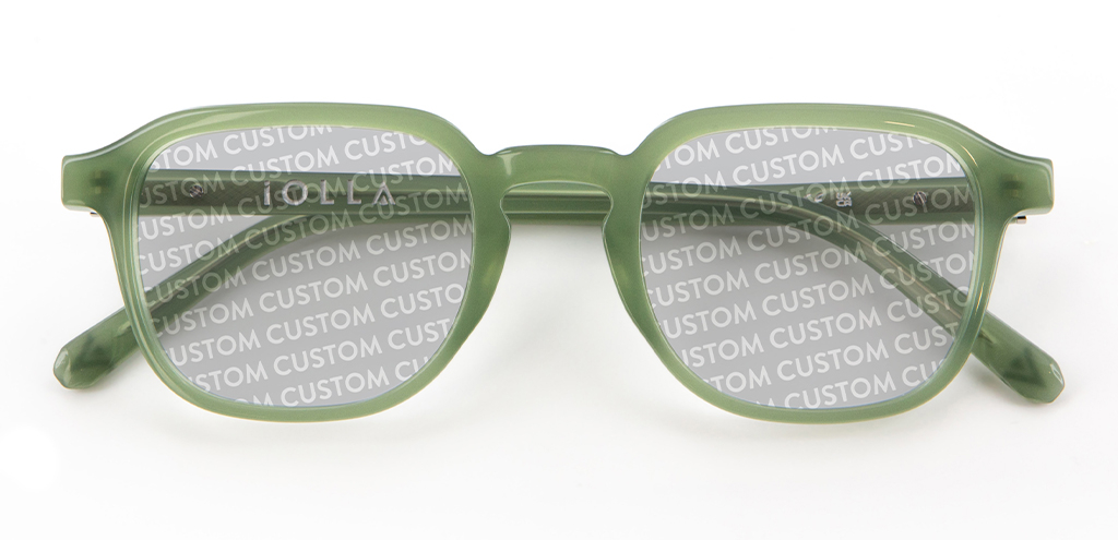 IOLLA Boyd Khaki Green Sunglasses with Custom Tints