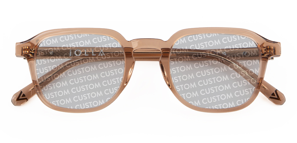 IOLLA Boyd Taupe Crystal Sunglasses with Custom Tints