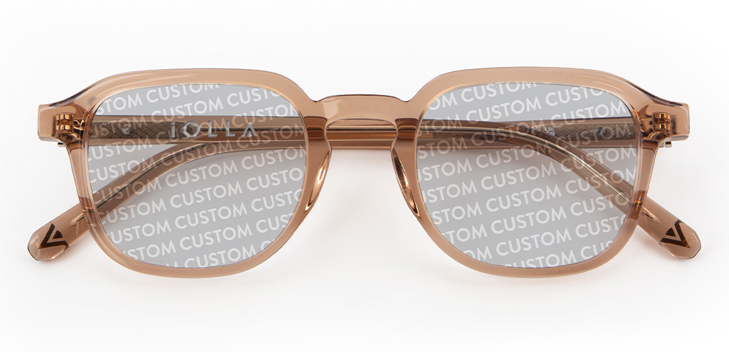 IOLLA Boyd Taupe Crystal Sunglasses with Custom Tints