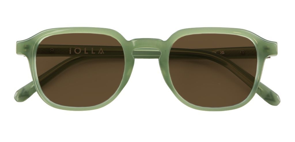 IOLLA Boyd Khaki Green Sunglasses with Brown Lenses