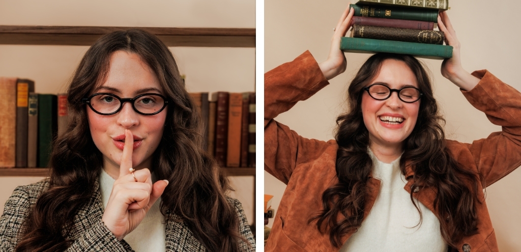 Black oval acetate frame glasses with lightweight design and prescription lenses.