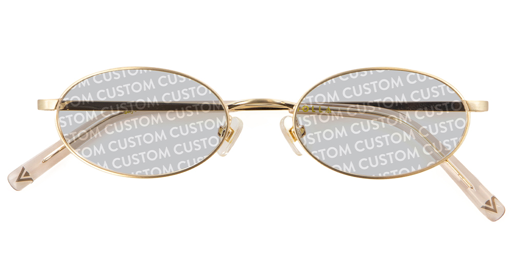 IOLLA Skye Brushed Gold Sunglasses with Custom Tint
