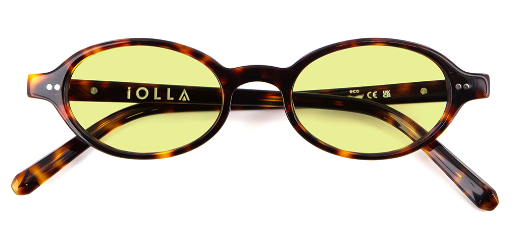 IOLLA Callie Sunglasses in Deep Havana with Sunbeam Lenses