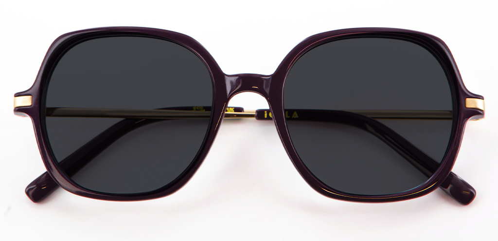 IOLLA Rowan Sunglasses in Plum with Grey Lenses
