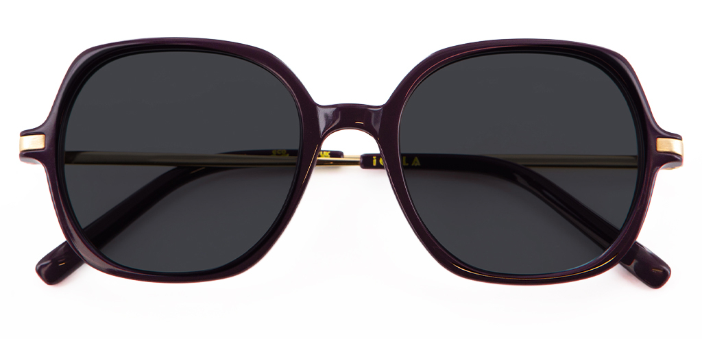 IOLLA Rowan Sunglasses in Plum with Grey Lenses