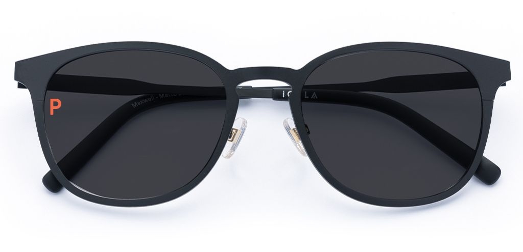 Maxwell Matte Black Sunglasses with Grey Polarised Lenses