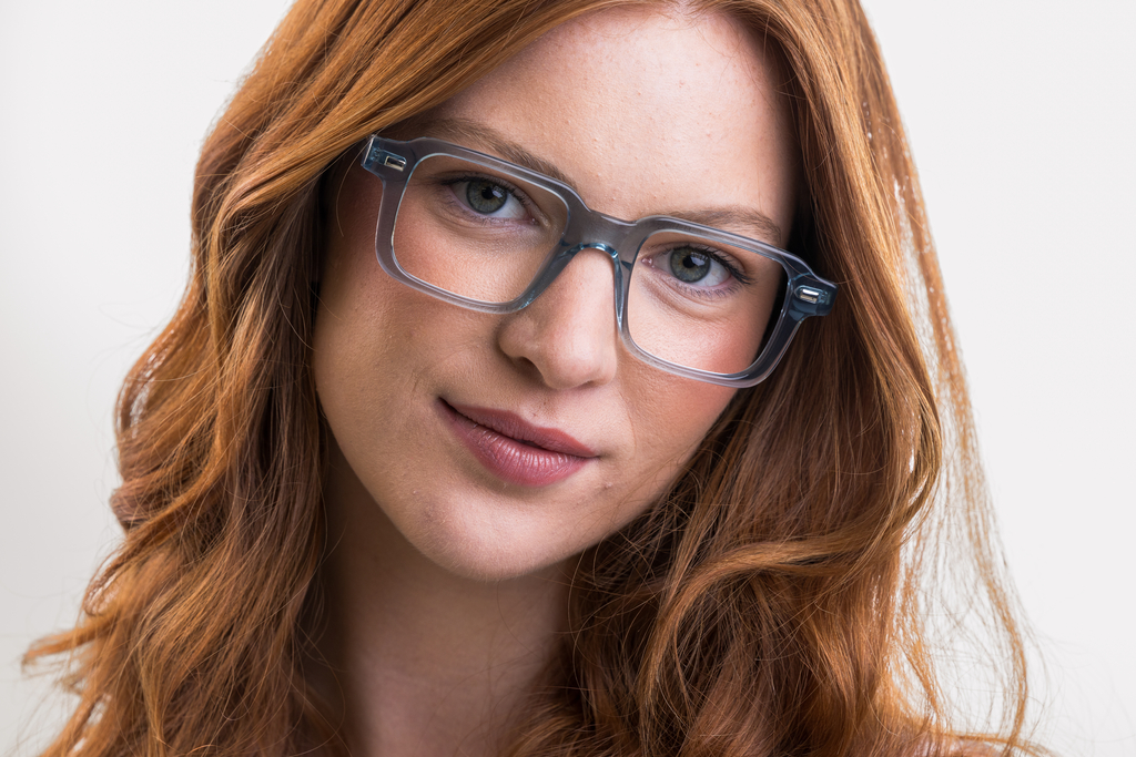 Angus Teal Crystal Acetate Glasses