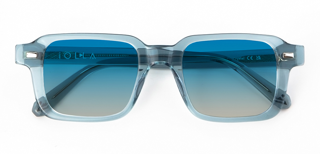 Angus Sunglasses in Teal Crystal with Ocean Glow