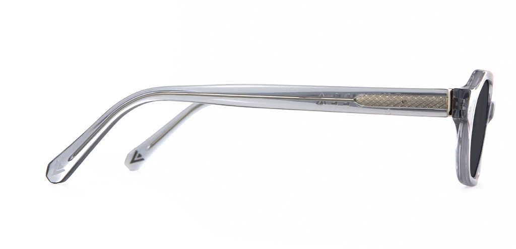 Dunbar Sunglasses in Light Grey Crystal with Grey Lenses
