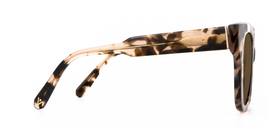 Ferne Sunglasses in Vanilla Tortoise with Brown Lenses