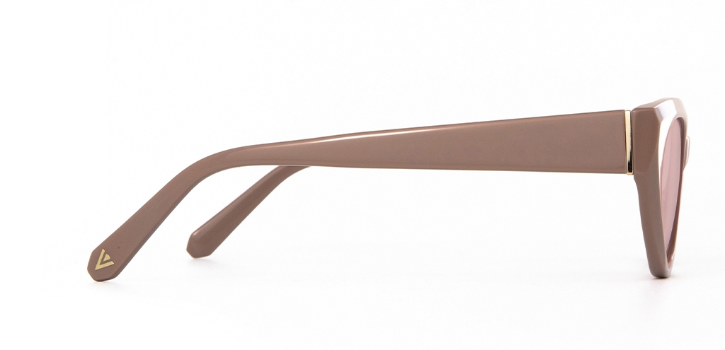 Jura Sunglasses in Mocha with Blush Lenses
