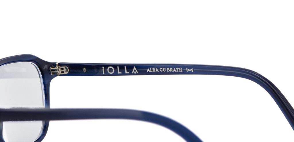 Limited edition Alba gu brath engraving shown on IOLLA Boyd Glasses