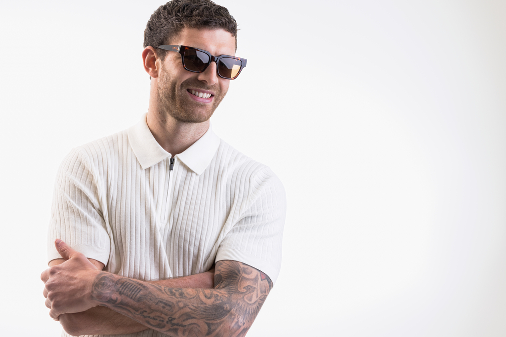 IOLLA Macrae Sunglasses in Deep Havana with Brown Lenses
